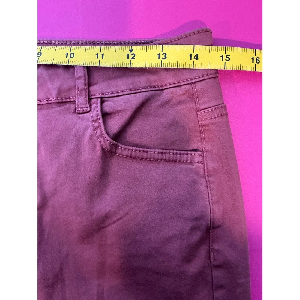 Calzedonia Women's Red Casual Pants Size‎ M High Rise Stretchy Denim Jeans